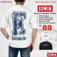 ราคา ใหม่ Oversize EDWIN Mens Oversize Signature พิมพ์เสื้อยืด ( 7480 1950 ) (55550238704)