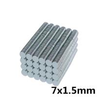 ราคา 10ชิ้น แม่เหล็กนีโอไดเมียม 7x1.5มิล Magnet Neodymium 7*1.5mm แม่เหล็กแรงสูง 7x1.5mm แม่เหล็ก กลมแบน แรงดูดสูง 7*1.5มิล (6836976636)