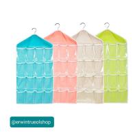 ราคา ที่จัดระเบียบแขวนกระเป๋า 16 ช่องสําหรับชุดชั้นในถุงเท้า (2997235846)