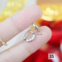 ราคา ต่างหูห่วงขัดเงาหุ้มทองคำขาว ขนาดห่วง 7 มิล (26837850987)