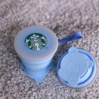 ราคา แก้ว Starbucks ซิลิโคน พับเก็บได้ สีฟ้า เหลืองหมดค่ะ (5940815473)