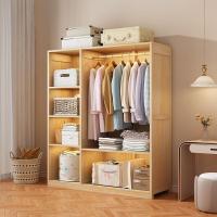 ราคา ตู้เสื้อผ้าแบบเรียบง่าย จุของได้เยอะตู้เสื้อผ้า ตู้เสื้อผ้าไม้สน (26317348783)