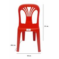 ราคา GlobalHouse SUMMER SETเก้าอี้พลาสติกพนักพิง รุ่น หยก FT-220/A สีแดง สินค้าของแท้คุณภาพดี (13995767643)