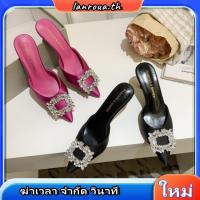 ราคา รองเท้าแตะ ส้นเข็ม หัวแหลม แต่งหัวเข็มขัด แฟชั่นฤดูร้อน สําหรับผู้หญิง (29914784885)