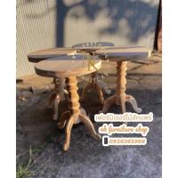 ราคา โต๊ะกลมไม้สักขากลึง❤️ (20068508706)