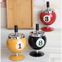 ราคา ที่เขี่ยบุหรี่โลหะ แบบหมุนได้ รูปบิลเลียดนําโชค ป้องกันการบินเถ้าสำนักงานบิลเลียดตกแต่งที่เขี่ยบุหรี่ (52402805567)