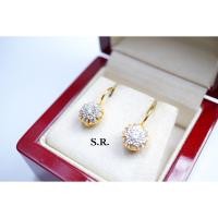 ราคา S.R.ต่างหูโบราณดอกพิกุลทองฝังเพชร เม็ดละ 0.10 กะรัต ล้อมเพชร เม็ดละ 5 ตัง เพชรน้ำ100 ขาวสวยไฟดี พร้อมใบรับรองสินค้าเคลือ (55804363139)