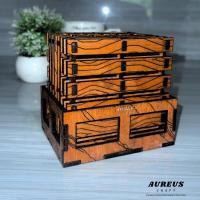 ราคา แผ่นไม้รองแก้ว แนวคิด พาเลท + กล่อง (1 ชุด) (44651327766)