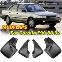 ราคา 4pc Molded Mud Flaps Flap สําหรับ Toyota Corolla E90 AE90 AE92 1988 - 1992 ซีดาน Saloon Coupe Splash Guards Mudguards 1989 1990 1991 (51203189855)
