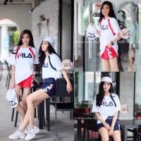 ราคา ชึดเซทสองชิ้น สกรีน fila *มีเก็บปลายทางนะคะ* (1329708527)