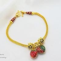 ราคา สร้อยข้อมือทองไมครอน ห้อยจี้ลงยา (18880237247)