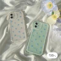 ราคา In stock เคสใส เคสใสลายดอกไม้ เคสลายดอกไม้ F91 ดอกไม้ฟ้าเรซิ่นขอบมุก (8768762202)