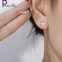 ราคา เครื่องประดับ ต่างหูระย้า สายโซ่ยาว ห้อยจี้รูปดาว หัวใจ ประดับพลอยเทียม เครื่องประดับ สําหรับผู้หญิง (19894564746)