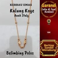 ราคา สร้อยคอควายสีทอง Koye Childrens Italy Starfruit Plain 18K สี Ready Size 34-34.5cm (28393014563)