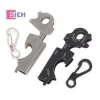 ราคา [Sich] 1 PC สแตนเลสพวงกุญแจตะขอ Plier ตะไบเล็บขวดไดร์เวอร์ไขควงที่เปิดขวดสําหรับ Outdoor Camping Survival Gear เครื่องมือใหม่ (29493913240)