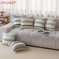 ราคา YIKUN Boho โยนหมอนครอบคลุม, 18x18 นิ้วสไตล์โบฮีเมียนตกแต่งปลอกหมอน, Farmhouse Textured Design ลายลายขนาดใหญ่โยนหมอนตกแต่งเตียง (46653753450)