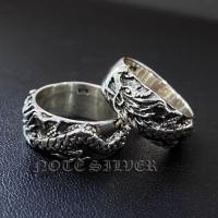 ราคา แหวนเงินแท้ลายมังกร ทรงแหวนปลอกมีด Sterling Silver 92.5% NSRG2687 (14431614527)