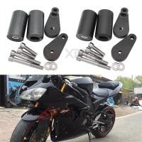 ราคา No Cut Motorcycle Frame Sliders Crash Falling Protection For Kawasaki Ninja ZX-10R ZX10R ZX 10R 200 (52153684817)