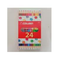 ราคา ดินสอสีไม้Colleen ดินสอสีไม้คอลลีน สีไม้คอลลีน 24สี 12ด้าม รุ่น787 สีไม้คอลลีน 24สี 12ด้าม 2หัว colleen 24 color (6350160207)