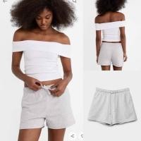 ราคา กางเกงขาสั้น Stradivarius Plus Short with Drawstring กางเกงขาสั้น แบรนด์แท้เข้ามาใหม่ค่า น่ารักๆมาก เนื้อผ้าไม่หนามาก (40408189310)