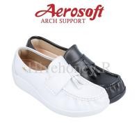 ราคา ☁️NW9091☁️ รองเท้าพยาบาล รองเท้าคัชชู เพื่อสุขภาพ aerosoft arch support(แอโร่ซอฟ) (9758544001)