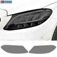 ราคา Car Headlight Protective Film Transparent Smoked Black TPU Sticker For Mercedes Benz C Class W204 W (45102998818)