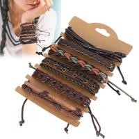 ราคา Justgogo Retro Multilayer Handmade ทอลูกปัดสร้อยข้อมือหนังชุด 6 แพ็ค Unisex สายรัดข้อมือคู่สําหรับผู้ชายผู้หญิง (47551236534)
