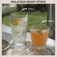 ราคา Ins ลายแนวตั้งถ้วยแก้ว 280ml 370ml Nordic เกาหลีถ้วยกาแฟชากาแฟ Latte นมน้ําผลไม้เครื่องดื่มค็อกเทล (55853548212)
