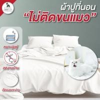ราคา ผ้าปูที่นอน 6 ฟุต 5 ฟุต 3.5 ฟุต ชุด 5 ชิ้นมี ผ้านวม ปลอกหมอน ปลอนหมอนข้าง ผ้าปูสีขาว รัดมุม 4 มุม ผ้าปูที่นอนไม่ติดขนแมว (29874648912)