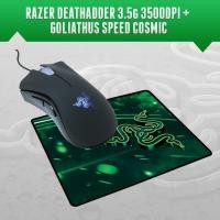 ราคา เมาส์สําหรับเล่นเกม Razer Deathadder 3500 DPI + Razer Goliathus Sp (29742888951)