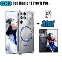 ราคา 3in1 ZTE Nubia RedMagic 11 Pro เคสโทรศัพท์แบบนุ่มโปร่งใส RedMagic 11 Pro + กระจกนิรภัย + ฟิล์มเลนส์กล้องด้านหลัง (42377791142)