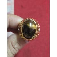ราคา แหวน ทอง 18k พลอย ไทเกอร์ อายน์ ตรา เสือ เบอร์ 10 ไม่ ลอก ไม่ ดำ (54502220175)