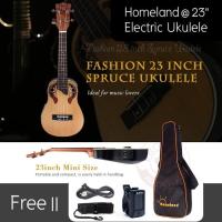 ราคา อูคูเลเล่โปร่งไฟฟ้า กีต้าร์ฮาวาย Homeland 3 Band EQ Electric Ukulele Concert 23" (1914250596)