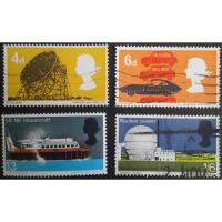 ราคา E153 แสตมป์อังกฤษใช้แล้ว ชุด British Technology ปี 1966 ใช้แล้ว สภาพดี 4 ดวง ครบชุด (7413128184)