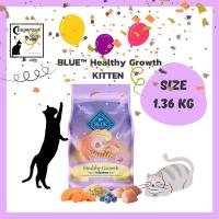 ราคา (1.36kg) Blue Buffalo Healthy Growth Kitten Chicken & Brown Rice Recipe Dry Cat Food, 3-lb bag (17362457106)