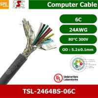 ราคา [ 1 เมตร ] TSL UL2464 6C สายคอมพิวเตอร์ 6คอร์ 0.2 mm2 300V 80C สายมัลติคอร์ TSL แบบชีลถัก มาตรฐานUL Braid Shield Myla... (11017346324)