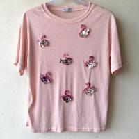 ราคา เสื้อยืด ปักลายหงส์ ลายนูน งานเกาหลี (3835803928)
