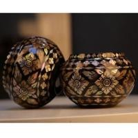 ราคา แก้ว ฝังมุก ลายดอกไม้ (ใหญ่ ) สีดำ (27488675043)