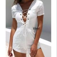 ราคา จั๊มสูทกางเกงขาสั้นผ้าฉลุ (2534097212)