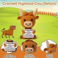 ราคา Highland Cow Knitted Doll Cute Alpaca-Like Plush Toy Soft Stuffed Animal Gift (52451381991)