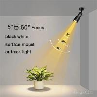 ราคา ปรับได้ 5° 6° 8° 10° คานแคบมุมสีดําสีขาว LED Focus โคมไฟเพดาน, 3W 7W 12W Zoomable Track Lights พร้อมซูม (48753687414)