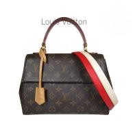 ราคา LV Louis Vuitton handbag สีแดงและสีขาวCluny BB กระเป๋าถือลายM43791 (27077604353)