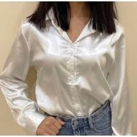 ราคา เสื้อเชิ้ต ผ้าซาติน สีขาว (29364617906)