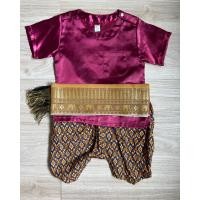 ราคา ชุดไทยเด็กผู้ชาย ชุดโจงกระเบน ผ้าไทย (ทั้งชุด) (22473910767)