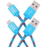 ราคา สายเคเบิล (หนึ่ง Lightning หนึ่ง Micro USB รวม 2 เส้น) สำหรับ iPhone/iPod/iPad - STM Lightning Braided Cable (20cm) (1397968389)