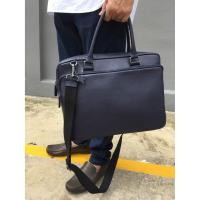 ราคา กระเป๋าเอกสารหนังแท้ PATIER แบรนด์ไทย สีกรมท่า (3556151489)