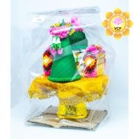 ราคา ธูปเทียนแพขมา พานกรวยขอขมา มาลัยผ้าตาข่าย (1285818851)