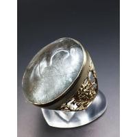 ราคา แหวนทองเหลืองแก้วโป่งข่ามแก้วขนเหล็กน้ำใส(ขนเหล็กตัวผู้) (26321649270)