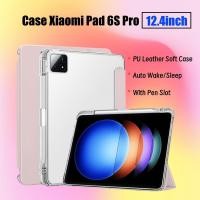 ราคา Xiaomi Pad 6S Pro 12.4 นิ้วสําหรับ Xiaomi Pad 6S Pro พร้อมช่องเสียบปากกาแม่เหล็กป้องกันกรณีฝาครอบด้านหลังโปร่งใส (44056428378)