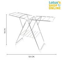 ราคา โลตัส ราวตากผ้า สเตนเลส พับได้ LOTUSS DRYING RACKS AND LAUNDRY HANGER (18751059985)